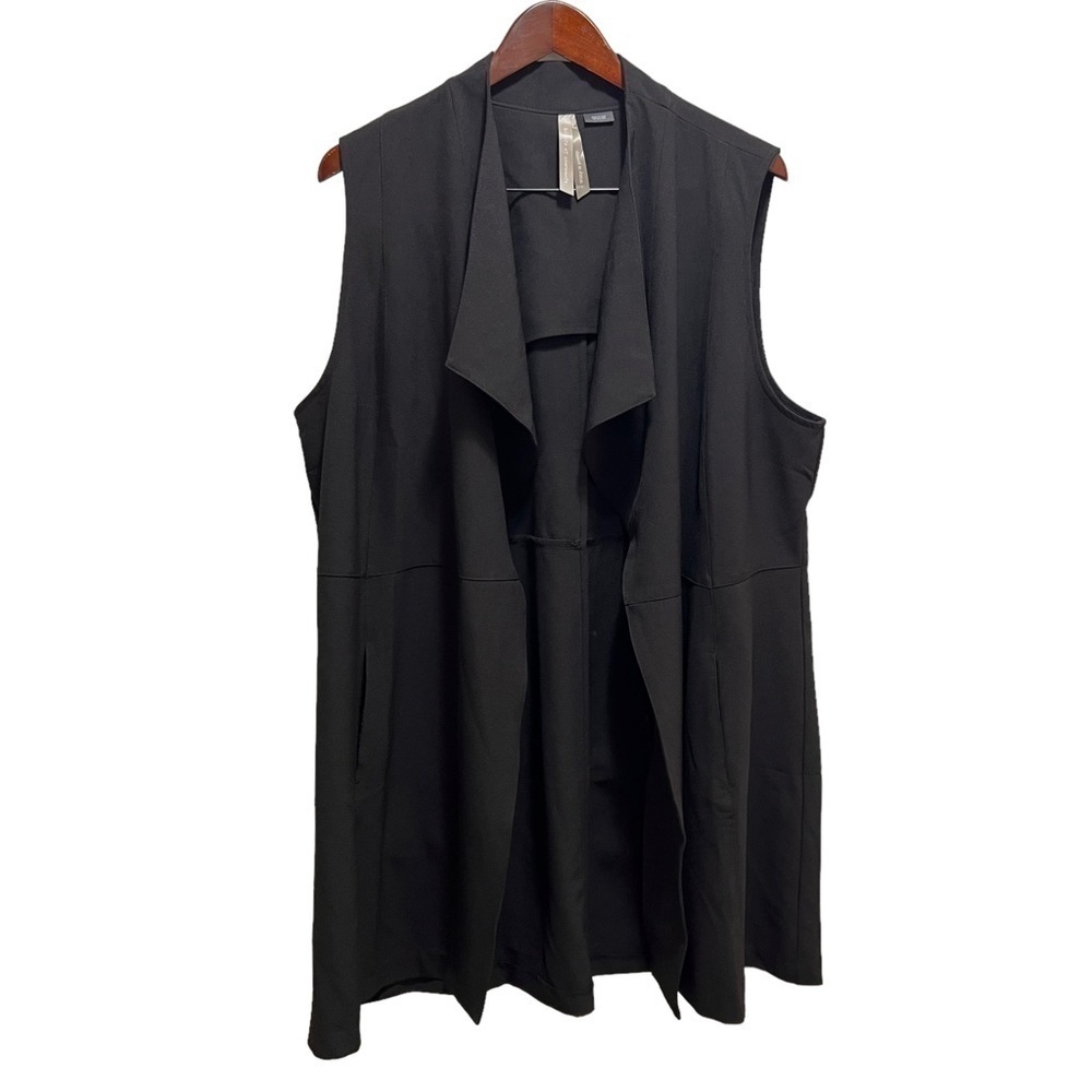 Penningtons Black Open Front Tunic Vest Size 20P